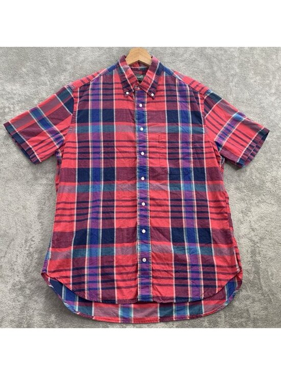 Gitman Bros. Other - Gitman Bros 40th Anniversary Shirt Men Large Plaid Short Sleeve Button Up Preppy